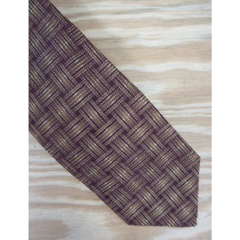 Luciano Barbera Neck Tie Silk Textured Basketweave Made In Italy VGT